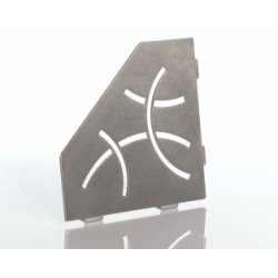 Tablette d'angle SHELF-E-S2 Curve Acier brossé Tablette d'angle SHELF-E-S2 Curve Acier brossé