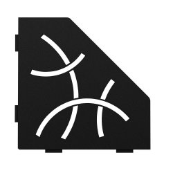 Tablette murale SHELF-E-S2 Curve Noir graphite mat Tablette murale SHELF-E-S2 Curve Noir graphite mat
