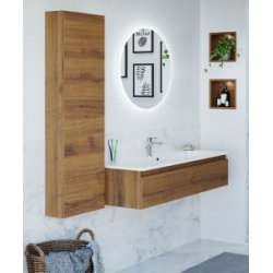 Meuble RIVAGE 1 tiroir 120 cm Chêne Cognac Meuble RIVAGE 1 tiroir 120 cm Chêne Cognac