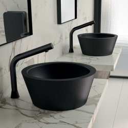 Vasque à poser en inox ALGUI noir mat Vasque à poser en inox ALGUI noir mat