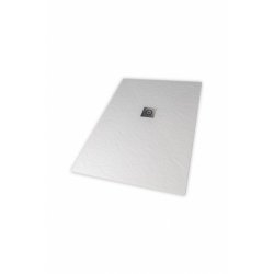 Receveur de douche RELIEF Plus Ardoise Blanc Pur - 100x70cm Receveur de douche RELIEF Plus Ardoise Blanc Pur - 100x70cm