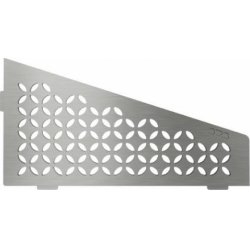 Tablette d'angle murale SHELF-S3 FLORAL Acier inox brossé Tablette d'angle murale SHELF-S3 FLORAL Acier inox brossé