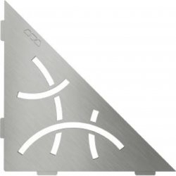 Tablette d'angle murale SHELF-S1 CURVE Acier inox brossé Tablette d'angle murale SHELF-S1 CURVE Acier inox brossé