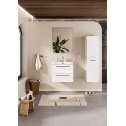 Meuble NEPTUNE 60 - 80 ou 100cm Blanc - Différents miroirs Meuble NEPTUNE 60 - 80 ou 100cm Blanc - Différents miroirs