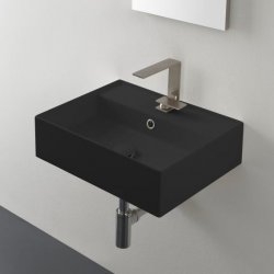 Vasque à poser ou à suspendre TEOREMA 2.0 50 cm - Noir Mat Vasque à poser ou à suspendre TEOREMA 2.0 50 cm - Noir Mat