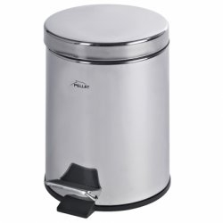 Poubelle à pédale 12 litres, Inox Poubelle à pédale 12 litres, Inox