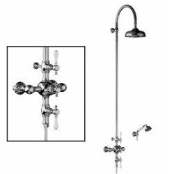 Colonne de douche thermostatique rétro JULIA Chromé Colonne de douche thermostatique rétro JULIA Chromé