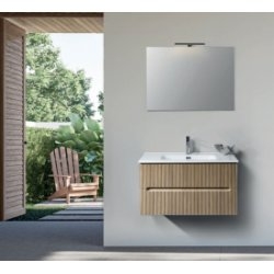 Meuble de salle de bains CIRCE Frêne naturel 90 cm Meuble de salle de bains CIRCE Frêne naturel 90 cm