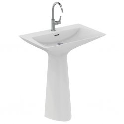 Lavabo monobloc TIPO-Z Blanc brillant - 1 trou de robinetterie Lavabo monobloc TIPO-Z Blanc brillant - 1 trou de robinetterie