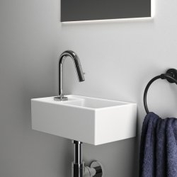 Lave-mains I LIFE S Blanc brillant - Version gauche Lave-mains I LIFE S Blanc brillant - Version gauche