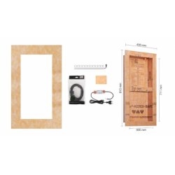 Niche encastrée rétro-éclairée Schlüter-KERDI-BOARD-NLT 305x711 mm Niche encastrée rétro-éclairée Schlüter-KERDI-BOARD-NLT 305x711 mm