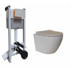 Pack WC Bâti-support Universel + Cuvette sans bride KELOS + Plaque Blanche Pack WC Bâti-support Universel + Cuvette sans bride KELOS + Plaque Blanche