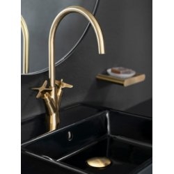 Mélangeur de lavabo ADAGIO Or Brossé Mélangeur de lavabo ADAGIO Or Brossé