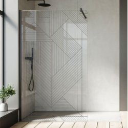 Exp&eacute;di&eacute; sous 3 semaines | Paroi de douche fixe ONE Imagik Geo Lineas 