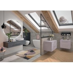 Meuble de salle de bain GLOSS Graphite et Lilas brillant Meuble de salle de bain GLOSS Graphite et Lilas brillant