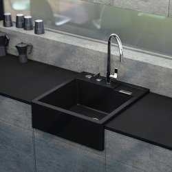 Evier timbre d'office KALLIO Night - Noir