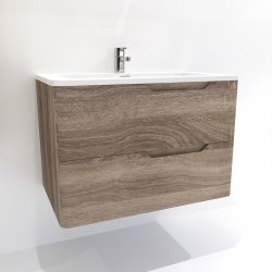 Meuble vasque LUNA Bois Foncé 80 cm - SANS miroir Meuble vasque LUNA Bois Foncé 80 cm - SANS miroir