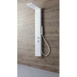 Pommeau de douche carré Qube, 2 dimensions + bras de douche mural 38cm