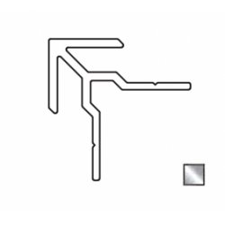 Profilé en L pour montage en angle sortant panneau mural KINEWALL - Hauteur 202 cm - Argent brillant Profilé en L pour montage en angle sortant panneau mural KINEWALL - Hauteur 202 cm - Argent brillant