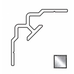 Profilé en L pour montage en angle pour panneaux muraux KINEWALL - H202cm - Argent brillant Profilé en L pour montage en angle pour panneaux muraux KINEWALL - H202cm - Argent brillant