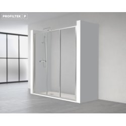 Paroi de douche coulissante EDDY Transparent - Argent - 96cm Paroi de douche coulissante EDDY Transparent - Argent - 96cm