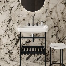 Piétement métallique pour lavabo-plan Noir Mat - 60 cm Piétement métallique pour lavabo-plan Noir Mat - 60 cm