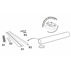 Kit de pose tablier de baignoire DECOFAST amovible - Tablier de retour Kit de pose tablier de baignoire DECOFAST amovible - Tablier de retour