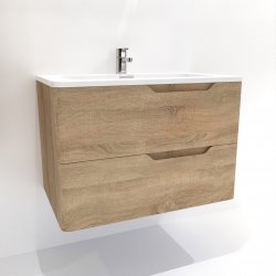 Meuble vasque LUNA Bois Clair 80 cm - SANS miroir Meuble vasque LUNA Bois Clair 80 cm - SANS miroir