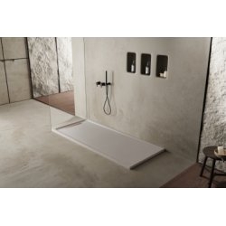Receveur de douche ELAN Epoque Blanc - Grille Cuivre - 80x140cm  Receveur de douche ELAN Epoque Blanc - Grille Cuivre - 80x140cm
