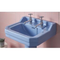 Vasque ENCHANTED BLUE Burlington Edourdian 56 cm - 2 trous Vasque ENCHANTED BLUE Burlington Edourdian 56 cm - 2 trous