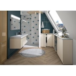 Meuble sur-mesure EXTENSO pour salle de bain mansardée Meuble sur-mesure EXTENSO pour salle de bain mansardée