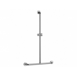 Barre d'appui d'appui en T Inox poli brillant  Barre d'appui d'appui en T Inox poli brillant