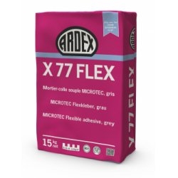 Mortier-colle flexible fibré ARDEX X77 - Gris Mortier-colle flexible fibré ARDEX X77 - Gris