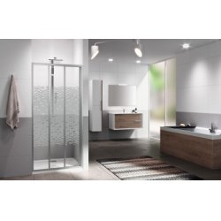 Paroi RIVIERA 3P avec 2 portes coulissantes + 1 fixe en alignement - Silver - Riviera - 70 cm Paroi RIVIERA 3P avec 2 portes coulissantes + 1 fixe en alignement - Silver - Riviera - 70 cm