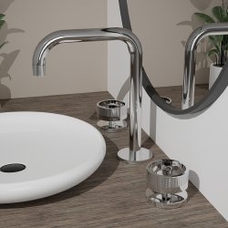 Mélangeur lavabo 3 trous ROTA Chromé Mélangeur lavabo 3 trous ROTA Chromé