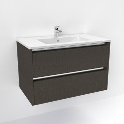 Meuble vasque JUPITER 3.0 Tissé Gris 80 cm - SANS miroir