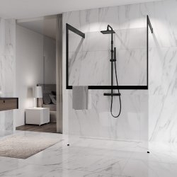 Paroi de douche KUADRA HF FRAME avec porte-serviette Paroi de douche KUADRA HF FRAME avec porte-serviette