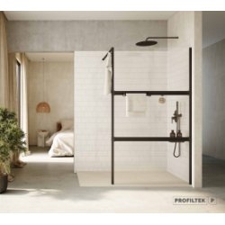 Paroi de douche TWIN TW-2003 Noir - 6 mm - 100 cm Paroi de douche TWIN TW-2003 Noir - 6 mm - 100 cm