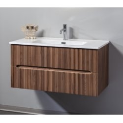 Meuble simple vasque CIRCE Bois foncé 90 cm Meuble simple vasque CIRCE Bois foncé 90 cm