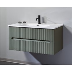Meuble simple vasque CIRCE Vert Mat 90 cm Meuble simple vasque CIRCE Vert Mat 90 cm