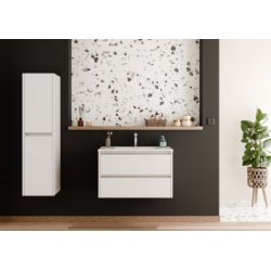Meuble vasque JUPITER 3.0 Blanc Brillant 80 cm - SANS miroir Meuble vasque JUPITER 3.0 Blanc Brillant 80 cm - SANS miroir
