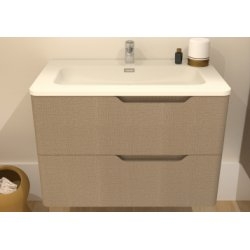 Meuble vasque LUNA Tissé Lin 80 cm - SANS miroir Meuble vasque LUNA Tissé Lin 80 cm - SANS miroir