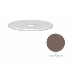Exp&eacute;di&eacute; sous 3 semaines | Plan rond pour console GUSTAV Glossy Tobacco