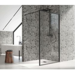 Paroi de douche fixe NORDIC FN-2001 Noir 80cm Paroi de douche fixe NORDIC FN-2001 Noir 80cm