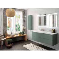 Meuble de salle de bain CURL 146 cm Vert Sauge  Meuble de salle de bain CURL 146 cm Vert Sauge