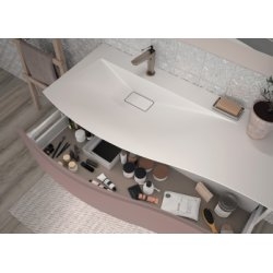 Meuble de salle de bain CURL 126 cm Myrtille satiné Meuble de salle de bain CURL 126 cm Myrtille satiné