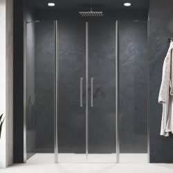 Paroi de douche YOUNG 2A - 2 portes battantes et fixes en alignement Paroi de douche YOUNG 2A - 2 portes battantes et fixes en alignement