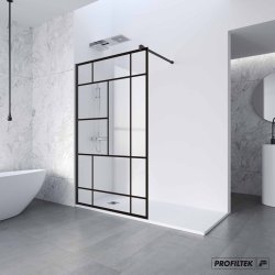 Paroi de douche fixe OT2000 Noir - Fabrik II Paroi de douche fixe OT2000 Noir - Fabrik II