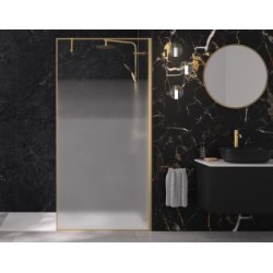 Paroi de douche SOLO DESIGN + Cosmos XL - Or Brossé - 100cm - Droite Paroi de douche SOLO DESIGN + Cosmos XL - Or Brossé - 100cm - Droite