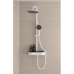 Exp&eacute;di&eacute; sous 3 semaines | Colonne de douche thermostatique AQUANOVA Blanc Mat